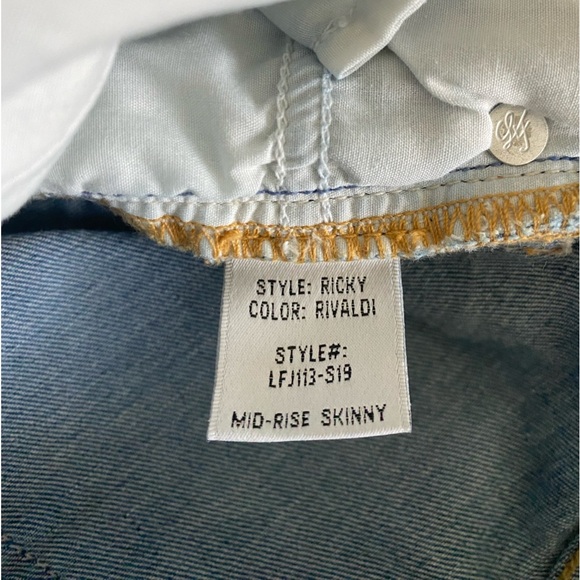 Lovers + Friends Ricky Mid-Rise Skinny Jean in Rivaldi Size 26 - Picture 12 of 16